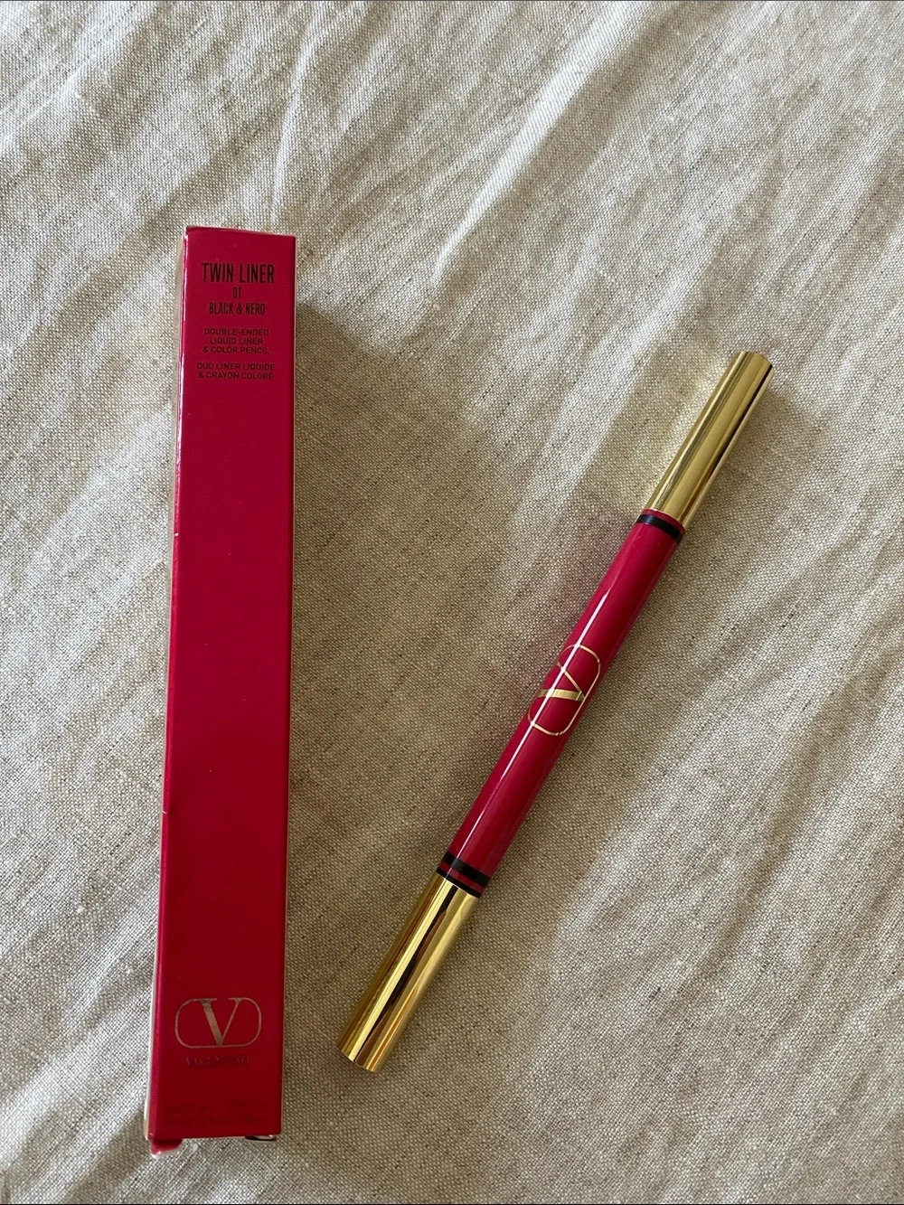 Valentino Twin Liner 01 Black & Nero Double-Ended liquid liner & colored pencil